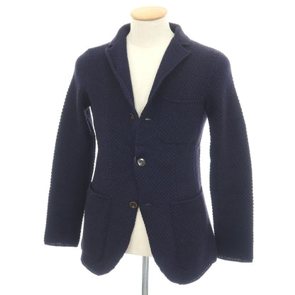 【中古】リングヂャケット RING JACKET ウール 3つボタン ニットジャケット ネイビー【サイズS】【 状態ランクB 】【 メンズ 】