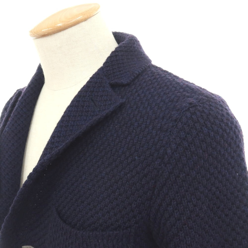 【中古】リングヂャケット RING JACKET ウール 3つボタン ニットジャケット ネイビー【サイズS】【 状態ランクB 】【 メンズ 】