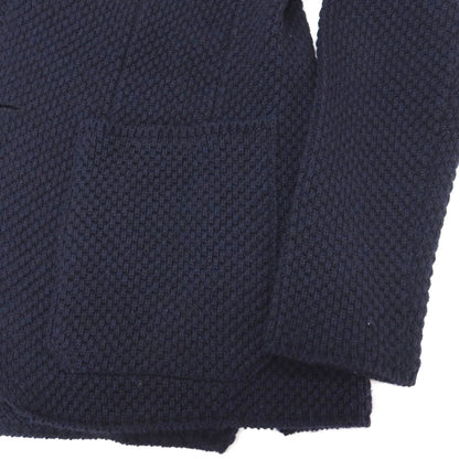 【中古】リングヂャケット RING JACKET ウール 3つボタン ニットジャケット ネイビー【サイズS】【 状態ランクB 】【 メンズ 】