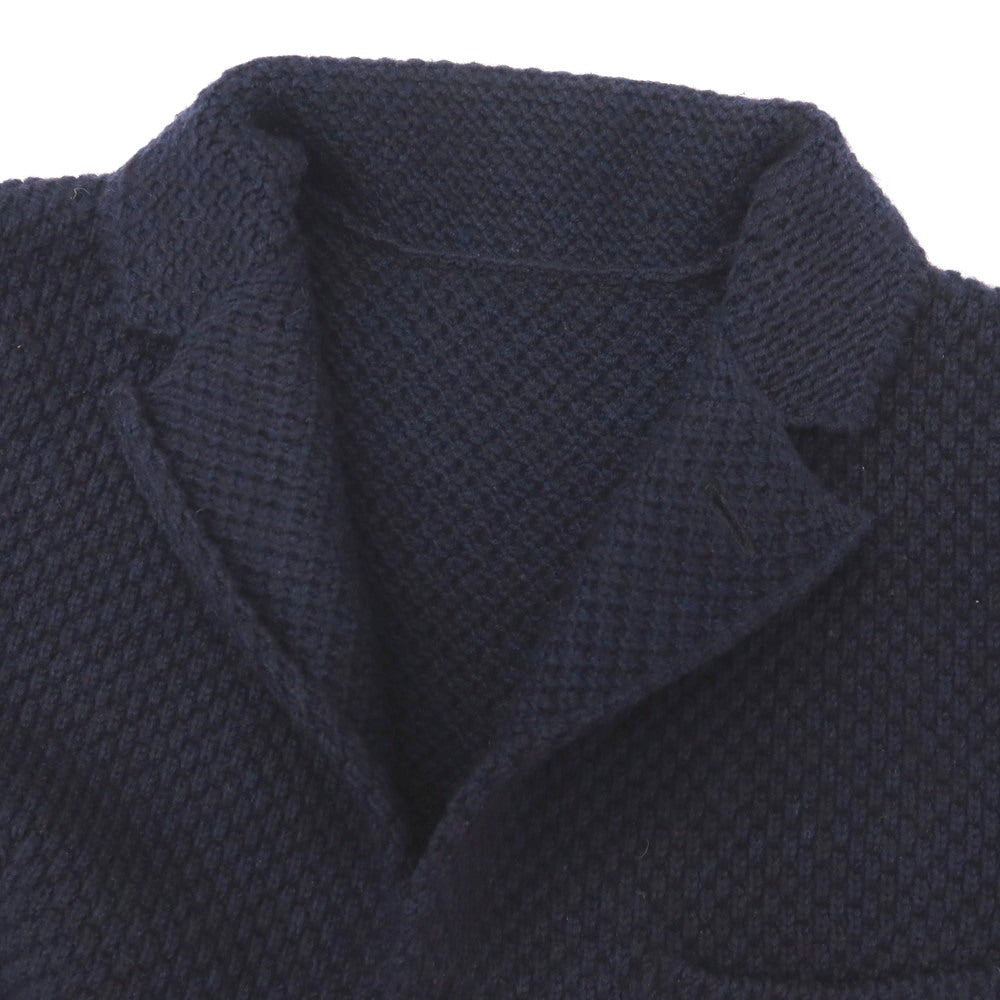 【中古】リングヂャケット RING JACKET ウール 3つボタン ニットジャケット ネイビー【サイズS】【 状態ランクB 】【 メンズ 】