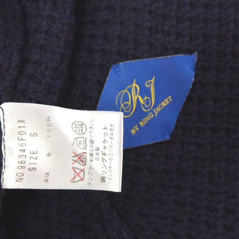 【中古】リングヂャケット RING JACKET ウール 3つボタン ニットジャケット ネイビー【サイズS】【 状態ランクB 】【 メンズ 】