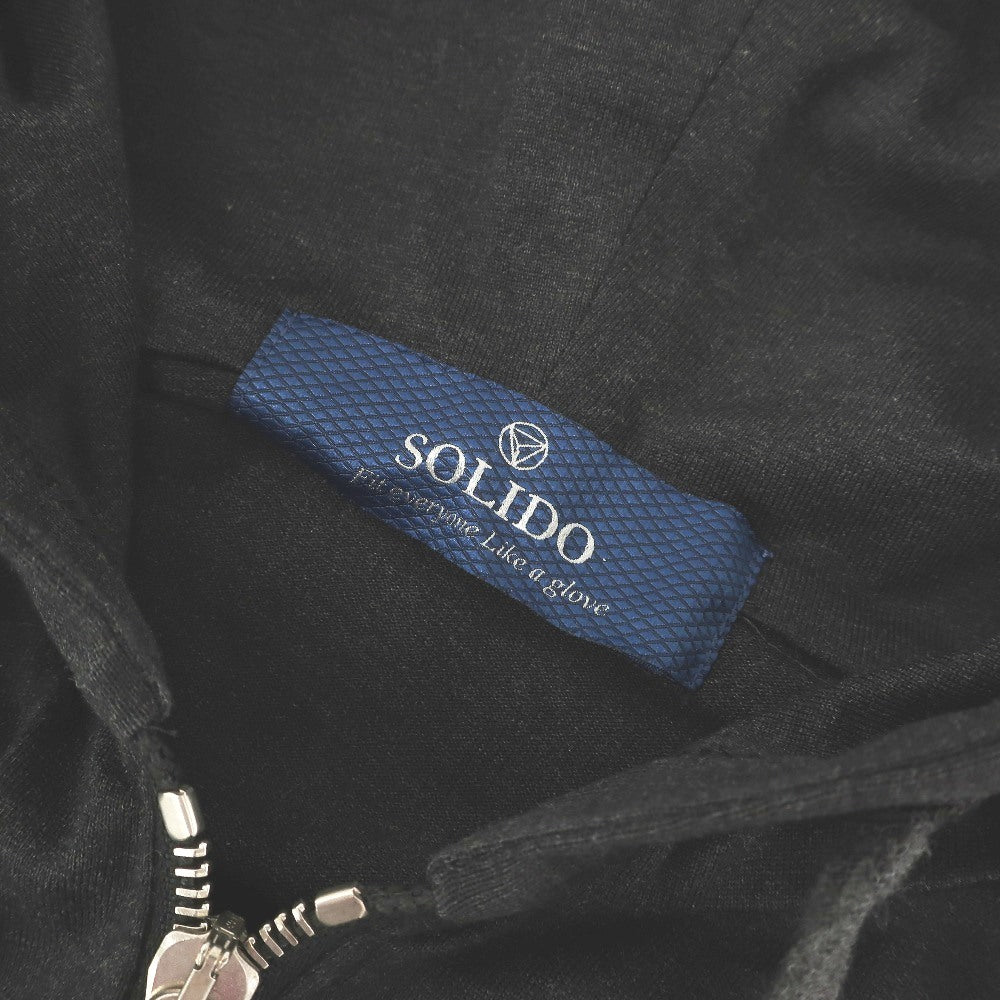【中古】ソリード SOLIDO コットン ジャージー ダブルジップ パーカー チャコール【サイズ2】【 状態ランクB 】【 メンズ 】