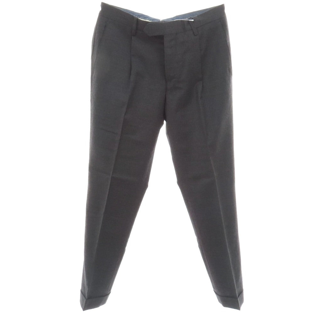 【中古】ジェルマーノ GERMANO BEAMS F別注 ウールポリウレタン ドレススラックスパンツ チャコールグレー【サイズ44】【 状態ランクC 】【 メンズ 】
