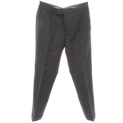 【中古】ジェルマーノ GERMANO BEAMS F別注 ウールポリウレタン ドレススラックスパンツ チャコールグレー【サイズ44】【 状態ランクC 】【 メンズ 】