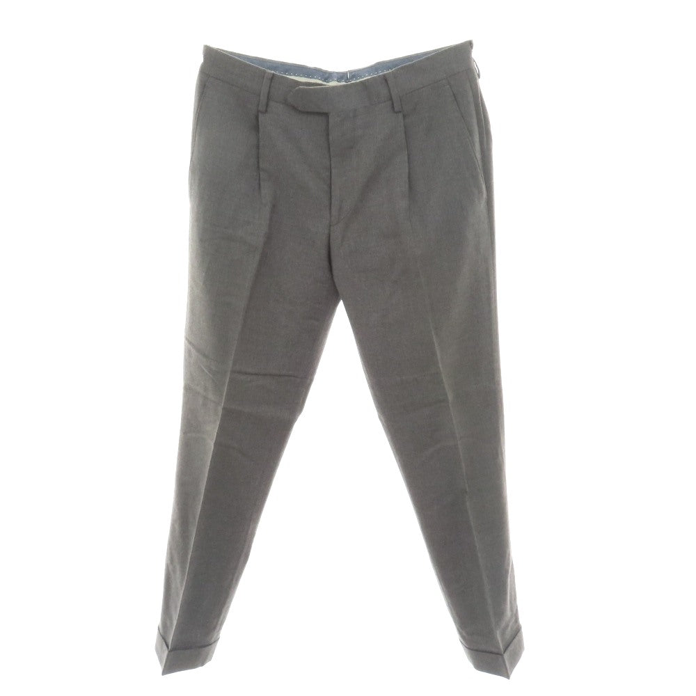 【中古】ジェルマーノ GERMANO BEAMS F別注 ウールポリウレタン ドレススラックスパンツ グレー【サイズ44】【 状態ランクB 】【 メンズ 】