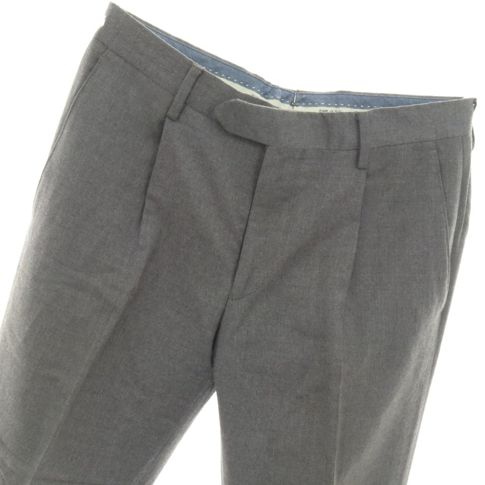 【中古】ジェルマーノ GERMANO BEAMS F別注 ウールポリウレタン ドレススラックスパンツ グレー【サイズ44】【 状態ランクB 】【 メンズ 】