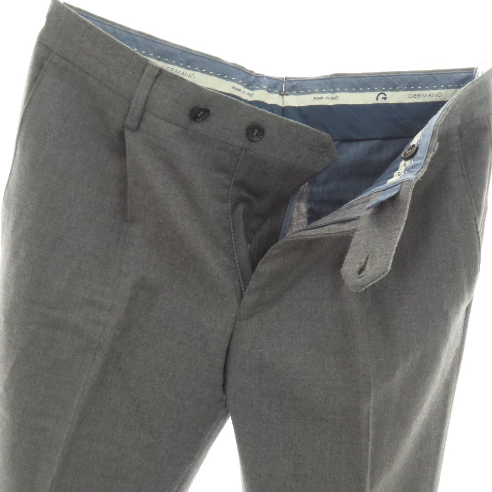【中古】ジェルマーノ GERMANO BEAMS F別注 ウールポリウレタン ドレススラックスパンツ グレー【サイズ44】【 状態ランクB 】【 メンズ 】