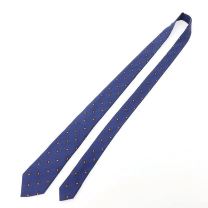 【中古】エレディキャリーニ EREDI CHIARINI シルク ペイズリー柄ネクタイ ネイビー【 状態ランクB 】【 メンズ 】