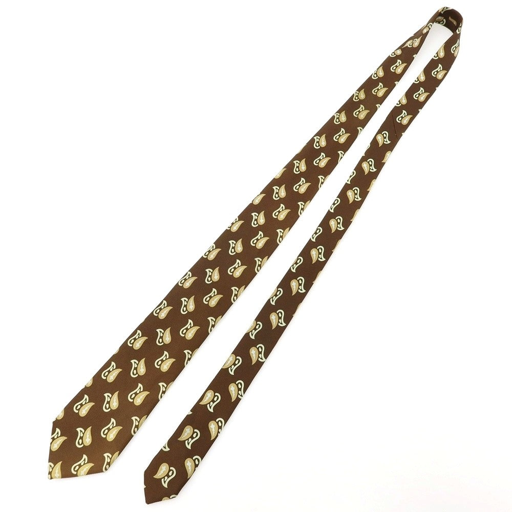 【中古】マッキントッシュ ロンドン MACKINTOSH LONDON シルク プリント ペイズリー柄ネクタイ ブラウン【 状態ランクC 】【 メンズ 】