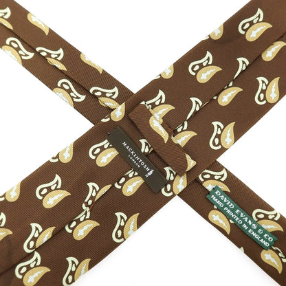 【中古】マッキントッシュ ロンドン MACKINTOSH LONDON シルク プリント ペイズリー柄ネクタイ ブラウン【 状態ランクC 】【 メンズ 】