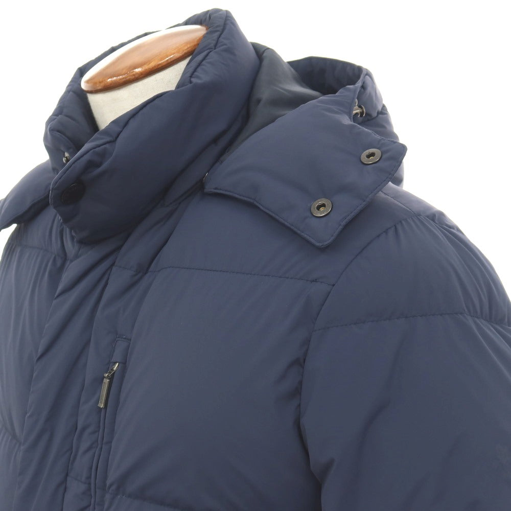 【中古】ダーバン D’URBAN ナイロンポリウレタン スタンドカラー ダウンコート ライトネイビー【サイズM】【 状態ランクC 】【 メンズ 】