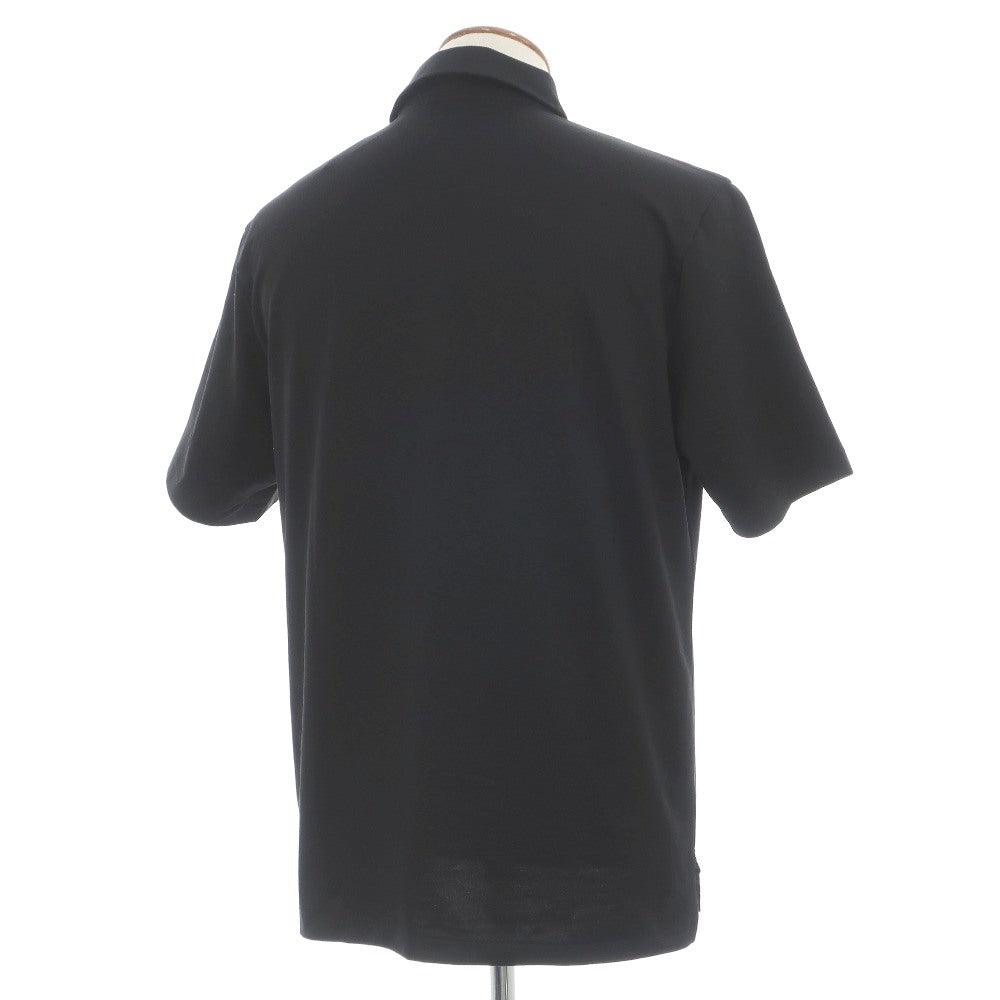 【中古】スリードッツ three dots コットンポリエステル 半袖ポロシャツ ブラック【サイズM（JPM）】【 状態ランクA 】【 メンズ 】