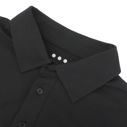 【中古】スリードッツ three dots コットンポリエステル 半袖ポロシャツ ブラック【サイズM（JPM）】【 状態ランクA 】【 メンズ 】