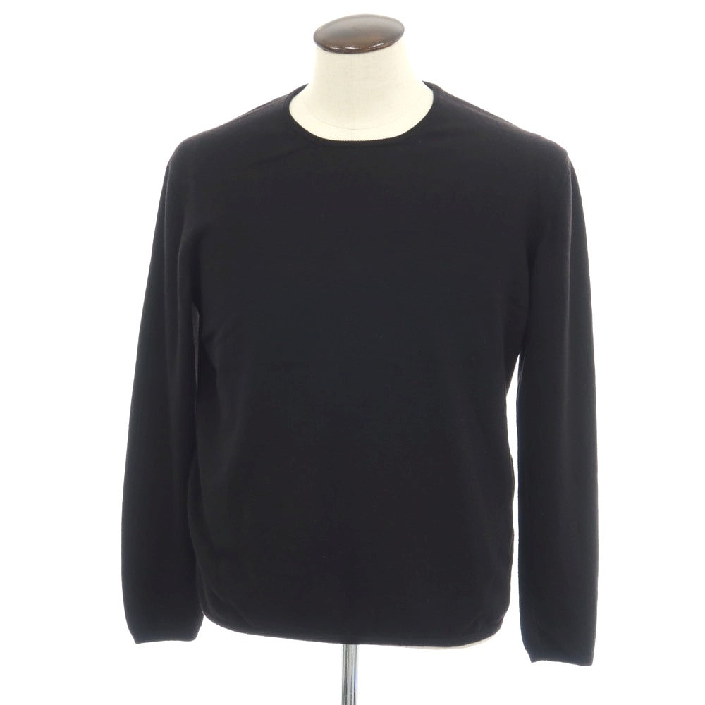 【中古】クルチアーニ CRUCIANI ウール クルーネック プルオーバーニット ブラック【サイズ52】【 状態ランクC 】【 メンズ 】