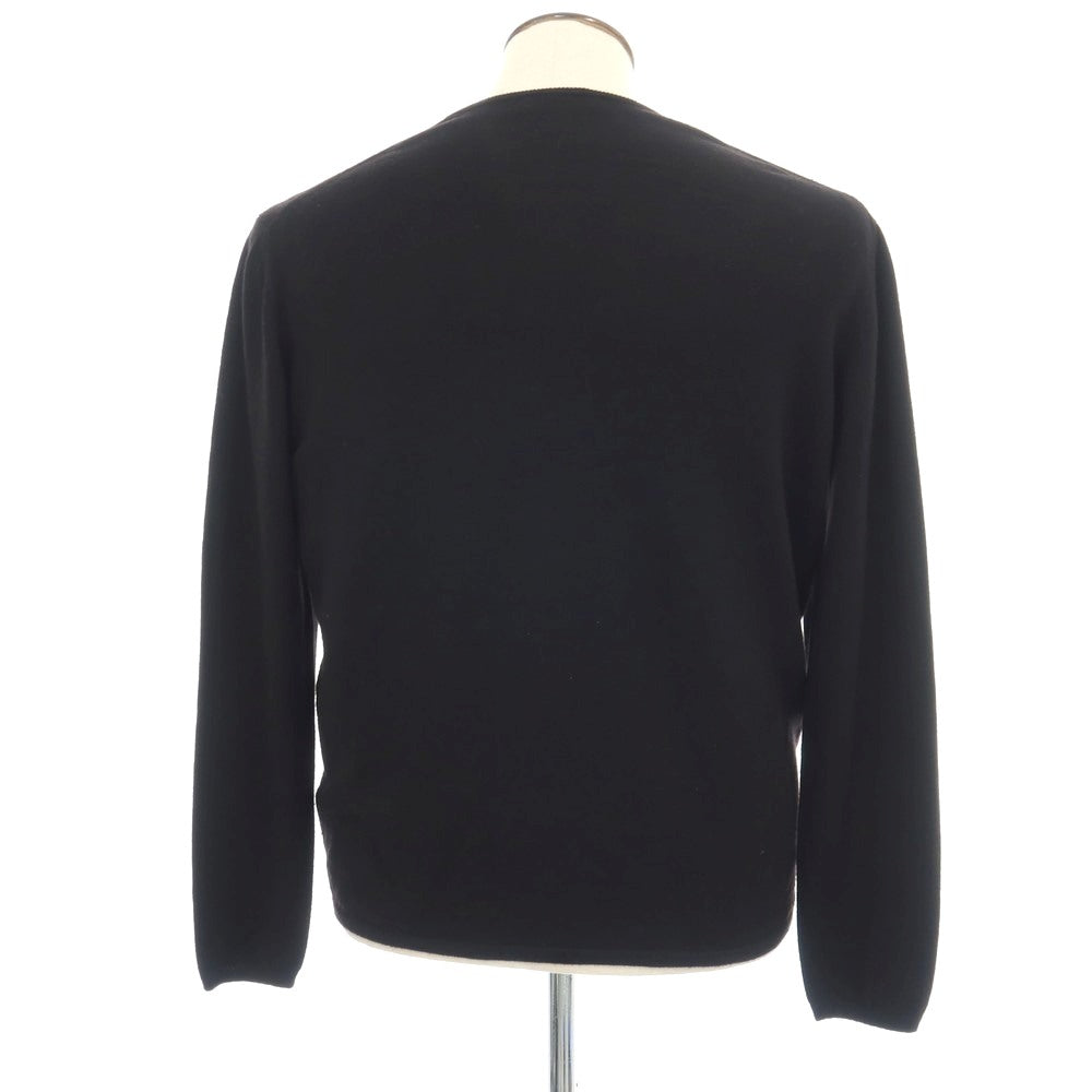 【中古】クルチアーニ CRUCIANI ウール クルーネック プルオーバーニット ブラック【サイズ52】【 状態ランクC 】【 メンズ 】