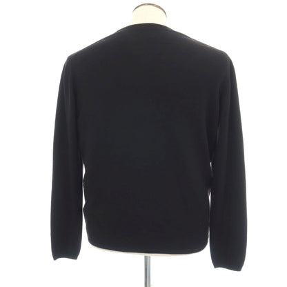 【中古】クルチアーニ CRUCIANI ウール クルーネック プルオーバーニット ブラック【サイズ52】【 状態ランクC 】【 メンズ 】