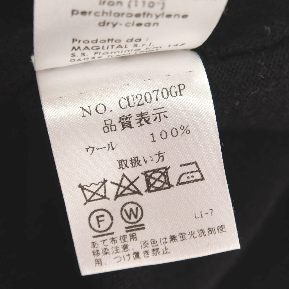 【中古】クルチアーニ CRUCIANI ウール クルーネック プルオーバーニット ブラック【サイズ52】【 状態ランクC 】【 メンズ 】