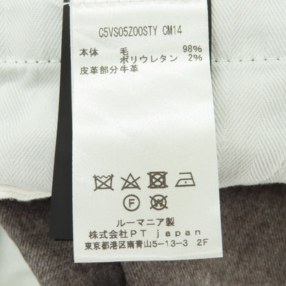 【中古】ピーティートリノ デニム PT TORINO DENIM SOUL ウールポリウレタン カジュアルスラックスパンツ グレーブラウン【サイズ34】【 状態ランクB 】【 メンズ 】