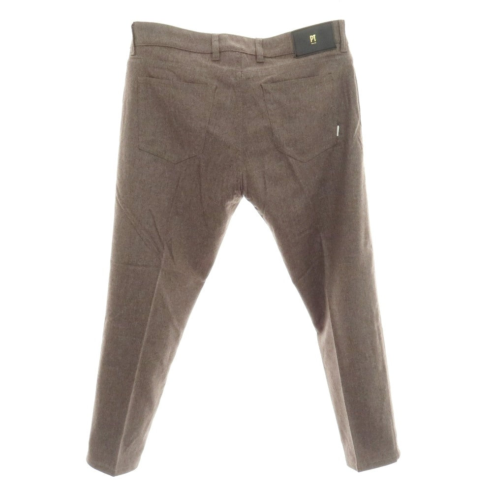 【中古】ピーティートリノ デニム PT TORINO DENIM SOUL ウールポリウレタン カジュアルスラックスパンツ グレーブラウン【サイズ34】【 状態ランクB 】【 メンズ 】