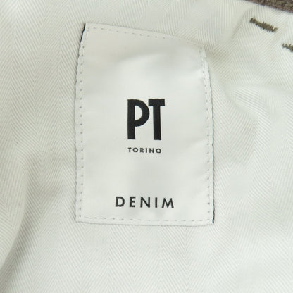 【中古】ピーティートリノ デニム PT TORINO DENIM SOUL ウールポリウレタン カジュアルスラックスパンツ グレーブラウン【サイズ34】【 状態ランクB 】【 メンズ 】