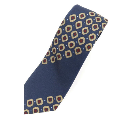 【中古】ヒルトン HILTON シルク ネクタイ ネイビー【 状態ランクA 】【 メンズ 】