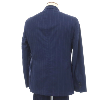 【中古】サルトリア ラトーレ SARTORIA LATORRE nano・universe Library別注 ウール ストライプ 2つボタンスーツ ライトネイビー【サイズ48】【 状態ランクD 】【 メンズ 】