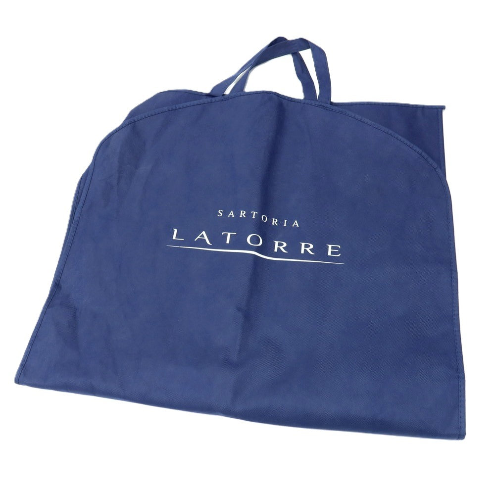 【中古】サルトリア ラトーレ SARTORIA LATORRE nano・universe Library別注 ウール ストライプ 2つボタンスーツ ライトネイビー【サイズ48】【 状態ランクD 】【 メンズ 】