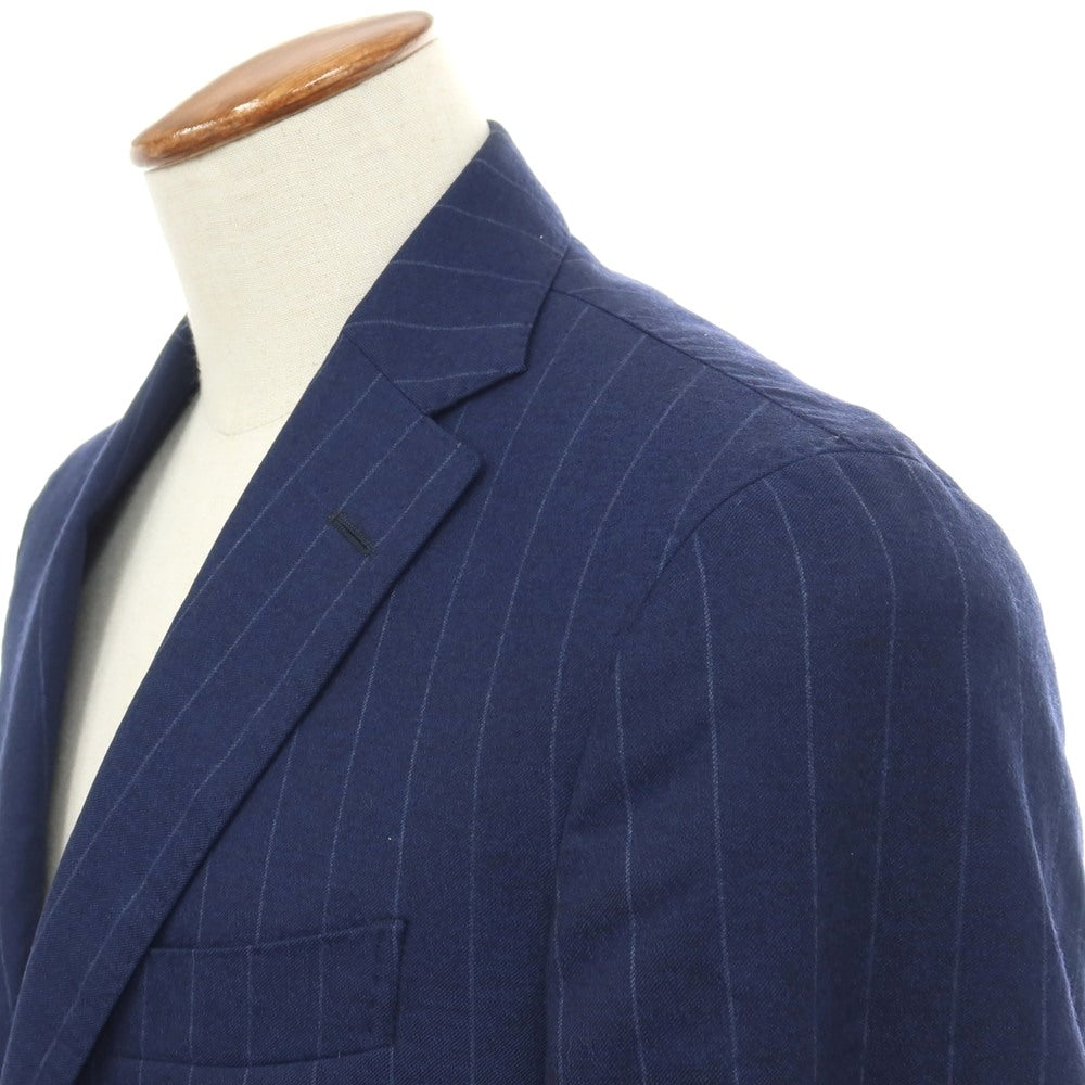 【中古】サルトリア ラトーレ SARTORIA LATORRE nano・universe Library別注 ウール ストライプ 2つボタンスーツ ライトネイビー【サイズ48】【 状態ランクD 】【 メンズ 】