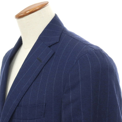 【中古】サルトリア ラトーレ SARTORIA LATORRE nano・universe Library別注 ウール ストライプ 2つボタンスーツ ライトネイビー【サイズ48】【 状態ランクD 】【 メンズ 】