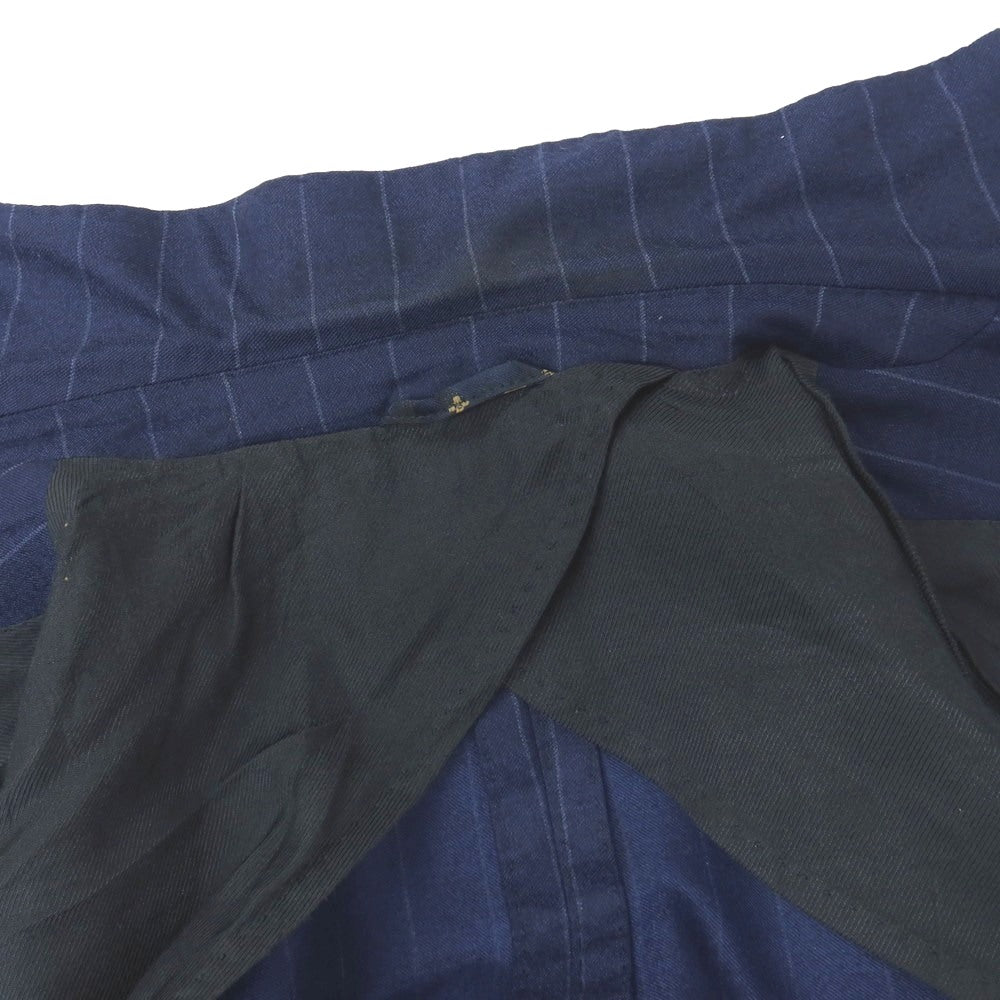【中古】サルトリア ラトーレ SARTORIA LATORRE nano・universe Library別注 ウール ストライプ 2つボタンスーツ ライトネイビー【サイズ48】【 状態ランクD 】【 メンズ 】