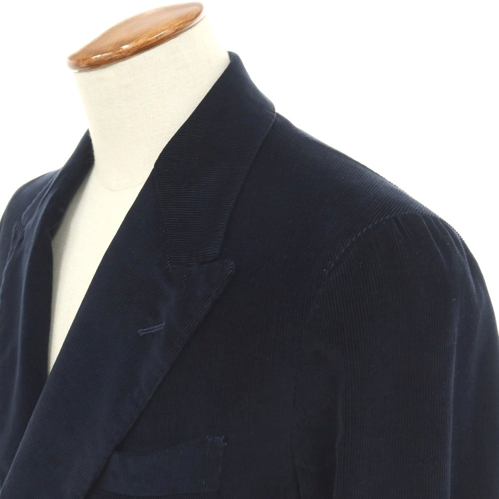 【中古】タリアトーレ TAGLIATORE ストレッチ コットン 細畝コーデュロイ ダブル4B カジュアルジャケット ネイビー【サイズ48】【 状態ランクB 】【 メンズ 】