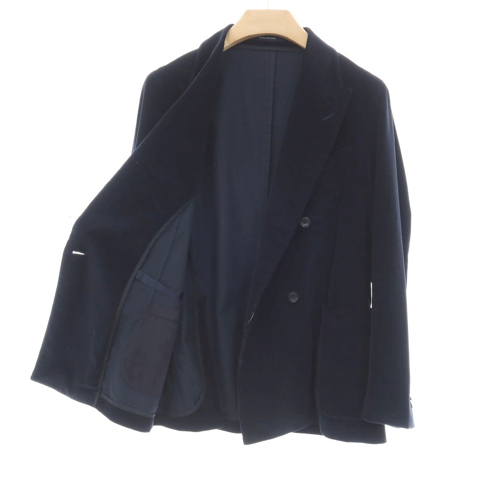 【中古】タリアトーレ TAGLIATORE ストレッチ コットン 細畝コーデュロイ ダブル4B カジュアルジャケット ネイビー【サイズ48】【 状態ランクB 】【 メンズ 】