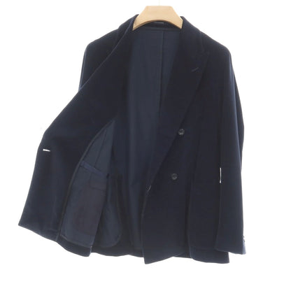 【中古】タリアトーレ TAGLIATORE ストレッチ コットン 細畝コーデュロイ ダブル4B カジュアルジャケット ネイビー【サイズ48】【 状態ランクB 】【 メンズ 】
