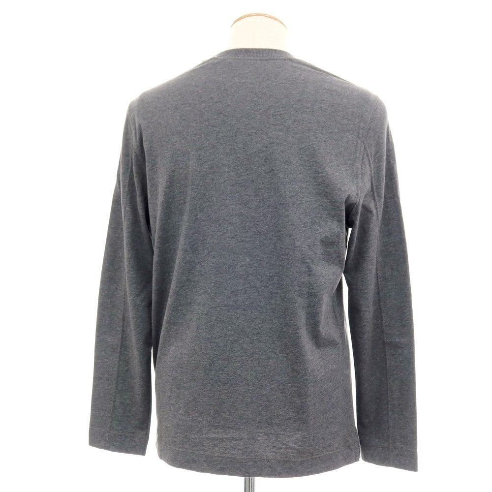 【中古】ブルネロクチネリ Brunello Cucinelli コットン クルーネック 長袖Ｔシャツ グレー【サイズS】【 状態ランクA 】【 メンズ 】
