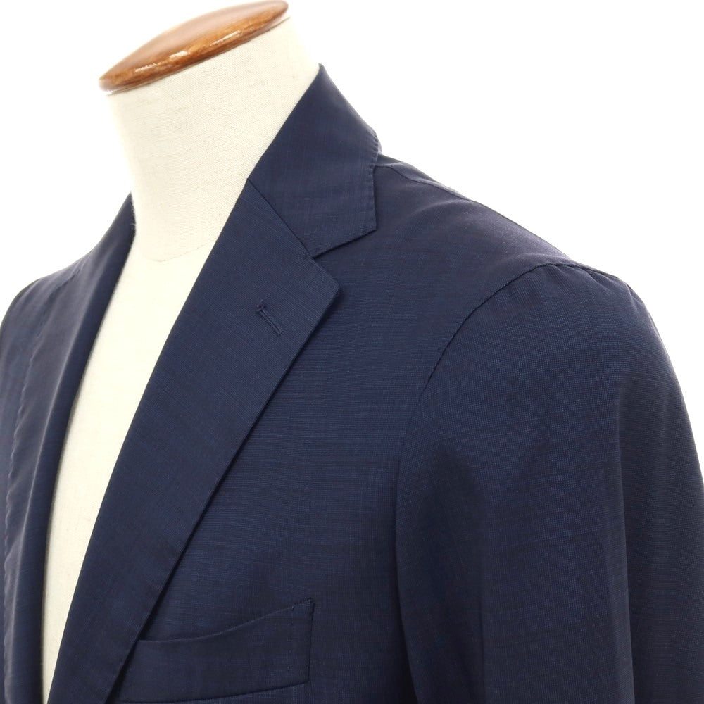 【中古】タリアトーレ TAGLIATORE ストレッチ ウール 2つボタンスーツ セットアップ ネイビー【サイズ48】【 状態ランクC 】【 メンズ 】