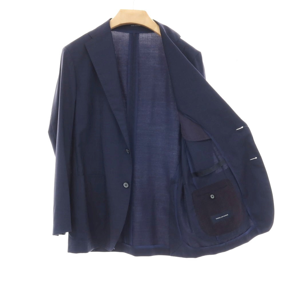 【中古】タリアトーレ TAGLIATORE ストレッチ ウール 2つボタンスーツ セットアップ ネイビー【サイズ48】【 状態ランクC 】【 メンズ 】