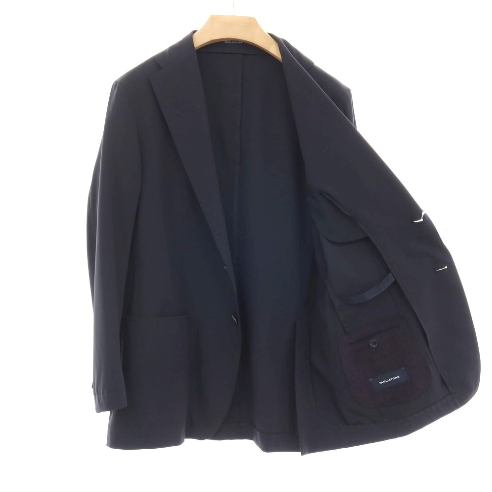 【中古】タリアトーレ TAGLIATORE ストレッチ ナイロン 2つボタンスーツ セットアップ ダークネイビー【サイズ50】【 状態ランクB 】【 メンズ 】