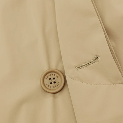 【中古】ブルネロクチネリ Brunello Cucinelli ストレッチ ナイロン ステンカラーコート ベージュ【サイズ46】【 状態ランクA 】【 メンズ 】