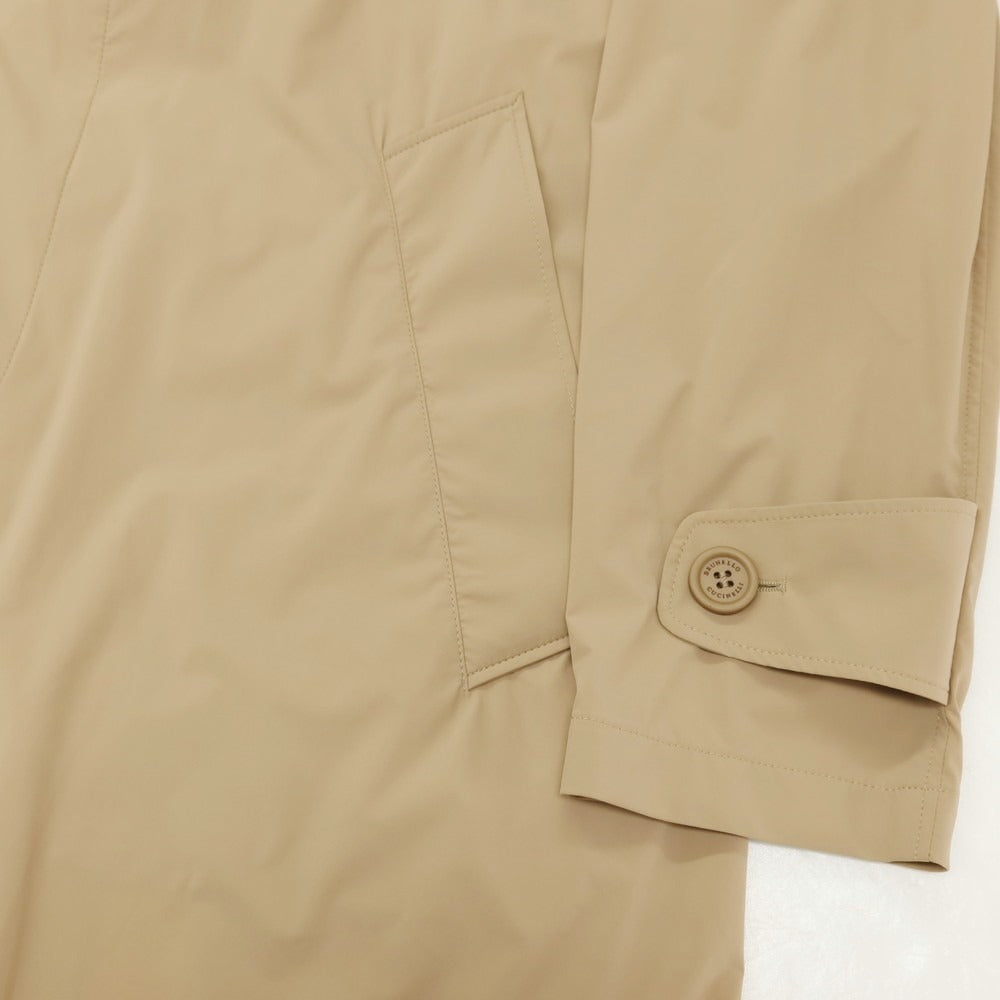 【中古】ブルネロクチネリ Brunello Cucinelli ストレッチ ナイロン ステンカラーコート ベージュ【サイズ46】【 状態ランクA 】【 メンズ 】