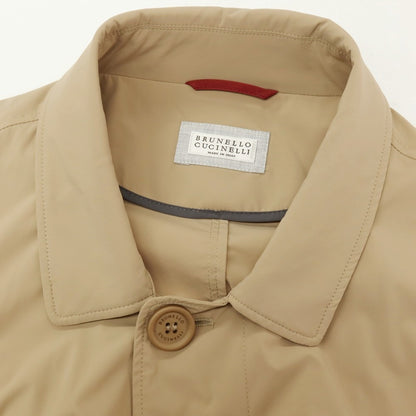 【中古】ブルネロクチネリ Brunello Cucinelli ストレッチ ナイロン ステンカラーコート ベージュ【サイズ46】【 状態ランクA 】【 メンズ 】