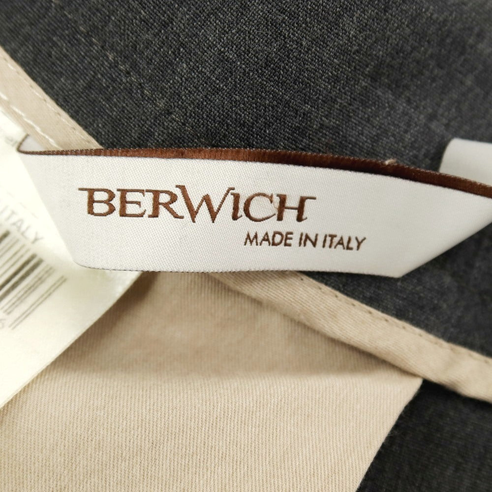 【中古】ベルウィッチ BERWICH ストレッチ ポリエステルウール イージースラックスパンツ ダークグレー【サイズ50】【 状態ランクB 】【 メンズ 】