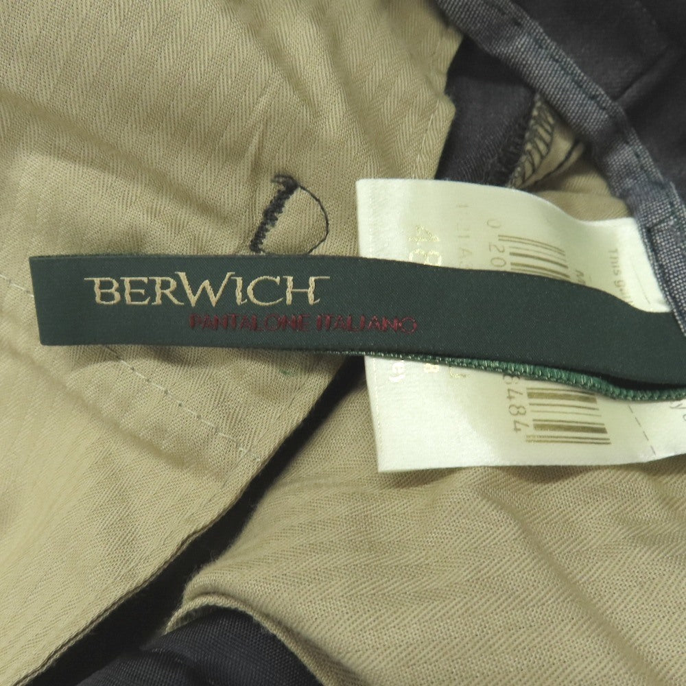 【中古】ベルウィッチ BERWICH Super150’S ウール イージー カジュアルスラックスパンツ ダークグレー【サイズ48】【 状態ランクB 】【 メンズ 】