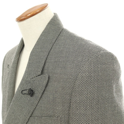 【中古】ラルディーニ LARDINI ウール ダブル4B テーラードジャケット ブラックxホワイト【サイズ48】【 状態ランクA 】【 メンズ 】