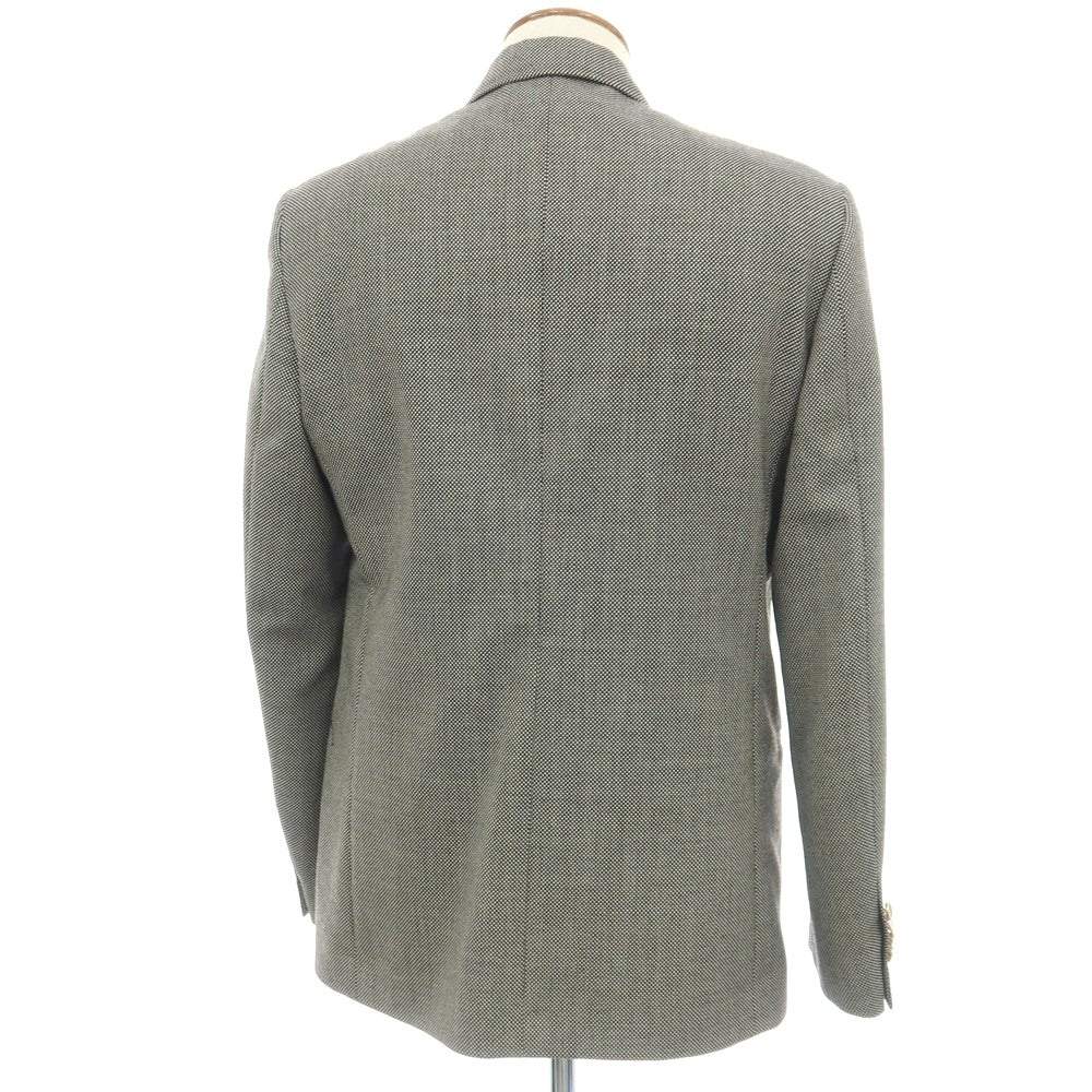 【中古】ラルディーニ LARDINI ウール ダブル4B テーラードジャケット ブラックxホワイト【サイズ48】【 状態ランクA 】【 メンズ 】