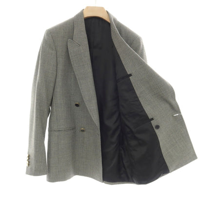 【中古】ラルディーニ LARDINI ウール ダブル4B テーラードジャケット ブラックxホワイト【サイズ48】【 状態ランクA 】【 メンズ 】