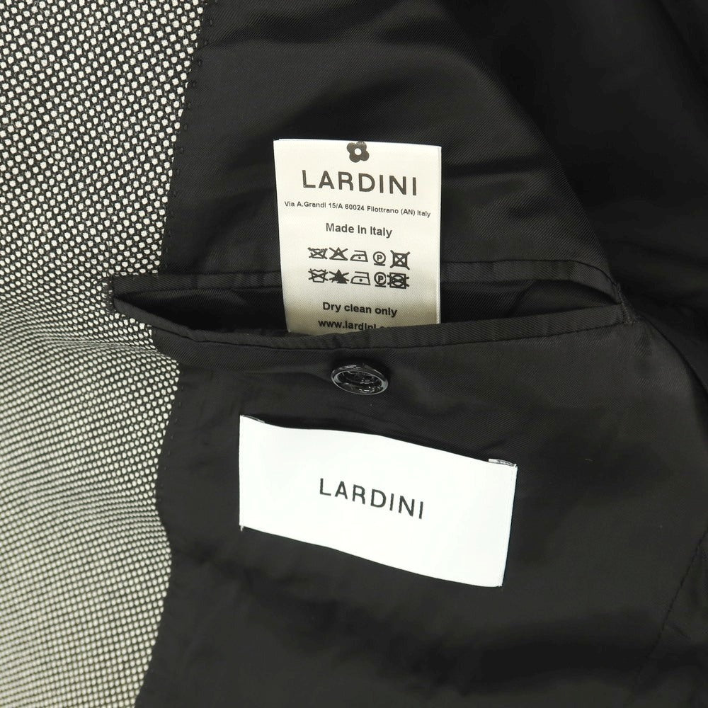 【中古】ラルディーニ LARDINI ウール ダブル4B テーラードジャケット ブラックxホワイト【サイズ48】【 状態ランクA 】【 メンズ 】