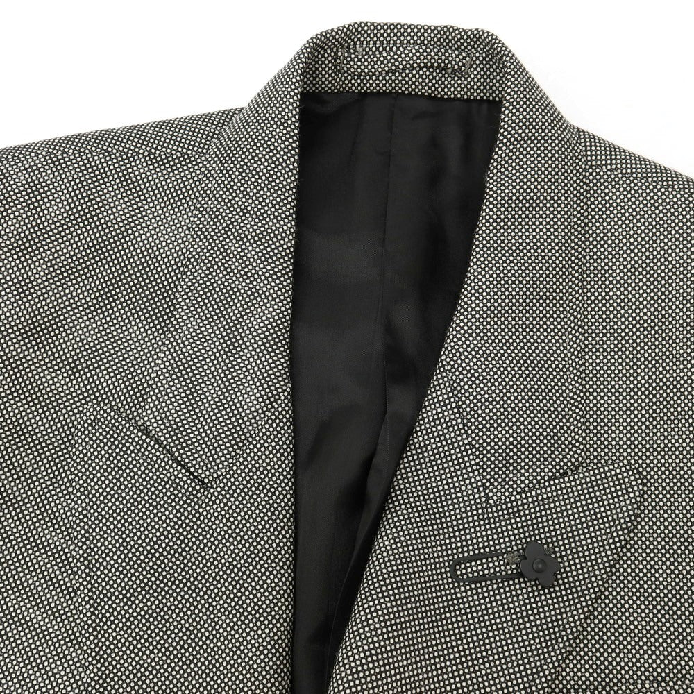 【中古】ラルディーニ LARDINI ウール ダブル4B テーラードジャケット ブラックxホワイト【サイズ48】【 状態ランクA 】【 メンズ 】