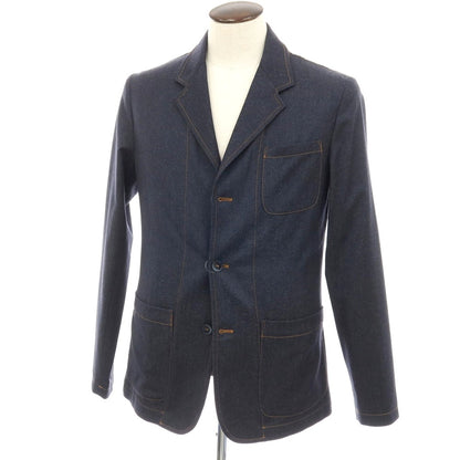 【中古】ヤコブコーエン JACOB COHEN J586 ストレッチ ウールコットンナイロン 3B カジュアルジャケット ネイビー【サイズ50】【 状態ランクA 】【 メンズ 】