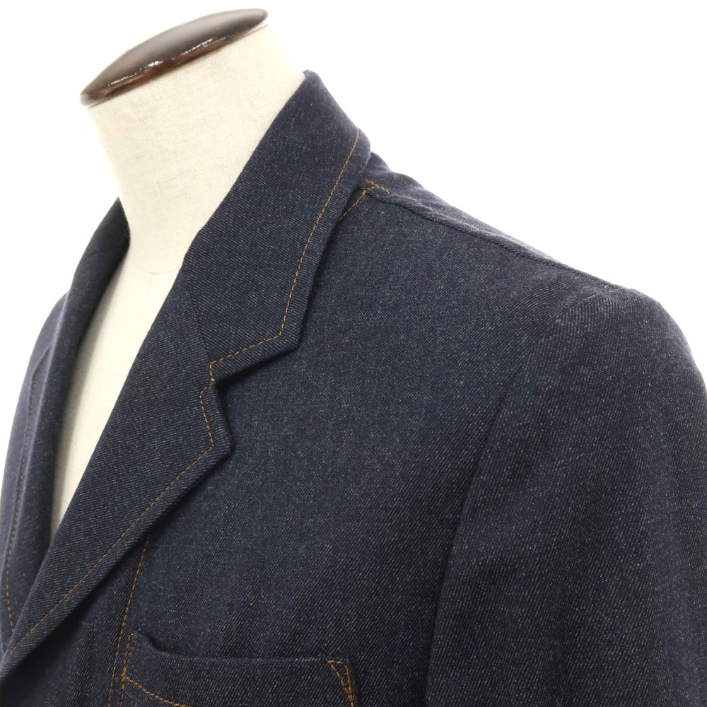 【中古】ヤコブコーエン JACOB COHEN J586 ストレッチ ウールコットンナイロン 3B カジュアルジャケット ネイビー【サイズ50】【 状態ランクA 】【 メンズ 】