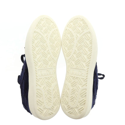 【中古】【未使用】ディアドラ Diadora MI Basket Row Cut ITA Valdilana ウールフランネル スニーカー ネイビー【サイズ26】【 状態ランクS 】【 メンズ 】